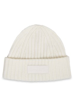 Czapka Tommy Hilfiger Tommy Twist Beanie AW0AW15325 Biały ze sklepu eobuwie.pl w kategorii Czapki zimowe damskie - zdjęcie 182038504