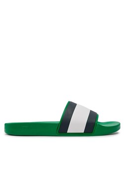 Klapki Tommy Jeans Rubber Th Flag Pool Slide FM0FM04263 Zielony ze sklepu eobuwie.pl w kategorii Klapki męskie - zdjęcie 182038550