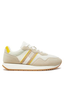 Sneakersy Tommy Jeans Tjm Modern Runner EM0EM01435 Beżowy ze sklepu eobuwie.pl w kategorii Buty sportowe męskie - zdjęcie 182039110