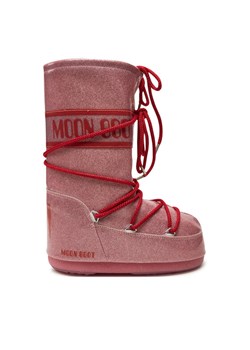 Śniegowce Moon Boot Icon Junior Glitter 80D3400290 Różowy ze sklepu eobuwie.pl w kategorii Buty zimowe dziecięce - zdjęcie 182039220