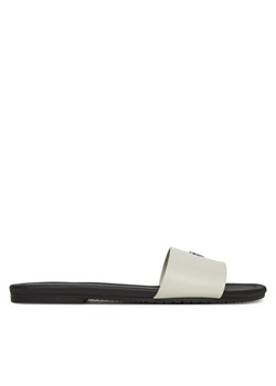 Klapki Calvin Klein Jeans Flat Sandal Slide Mg YW0YW01697 Biały ze sklepu eobuwie.pl w kategorii Klapki damskie - zdjęcie 182039254