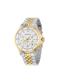 Zegarek Nautica Blueocean Chronograph NAPBOF408 Srebrny ze sklepu eobuwie.pl w kategorii Zegarki - zdjęcie 182039341