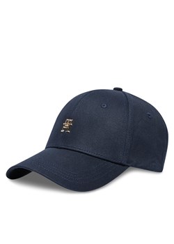 Czapka z daszkiem Tommy Hilfiger Essential Chic Cap AW0AW15772 Granatowy ze sklepu eobuwie.pl w kategorii Czapki z daszkiem damskie - zdjęcie 182039442