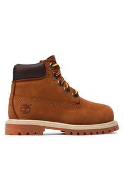 Trapery Timberland 6 In Premium Wp Boot TB0148492141 Brązowy ze sklepu eobuwie.pl w kategorii Buty zimowe dziecięce - zdjęcie 182039534