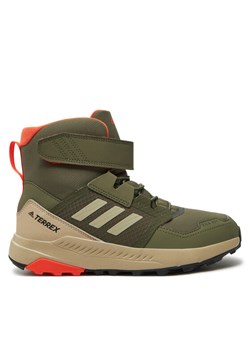 Trekkingi adidas Terrex Trailmaker High COLD.RDY ID1144 Zielony ze sklepu eobuwie.pl w kategorii Buty trekkingowe dziecięce - zdjęcie 182039542
