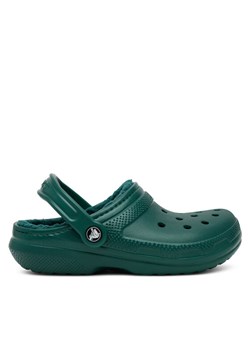 Klapki Crocs Classic Lined Clog 203591 Zielony ze sklepu eobuwie.pl w kategorii Klapki damskie - zdjęcie 182040203