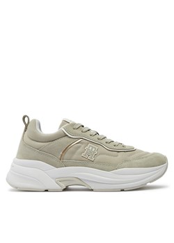 Sneakersy Tommy Hilfiger Chunky Runner Ventile FW0FW08036 Beżowy ze sklepu eobuwie.pl w kategorii Buty sportowe damskie - zdjęcie 182040362
