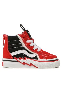 Tenisówki Vans Sk8-Hi Zip Bolt VN000BVKREB1 Czerwony ze sklepu eobuwie.pl w kategorii Trampki dziecięce - zdjęcie 182040650