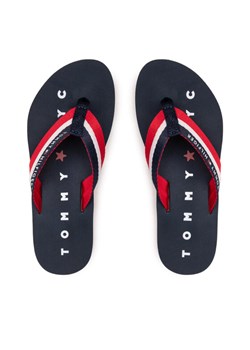 Japonki Tommy Hilfiger Tommy Loves Ny Beach Sandal FW0FW02370 Granatowy ze sklepu eobuwie.pl w kategorii Klapki damskie - zdjęcie 182041971