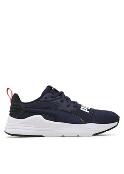 Sneakersy Puma Wired Run Pure Jr 390847 03 Granatowy ze sklepu eobuwie.pl w kategorii Buty sportowe dziecięce - zdjęcie 182042503