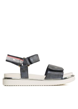 Sandały Tommy Hilfiger Platform Velcro Sandal T3A2-32760-0568 S Granatowy ze sklepu eobuwie.pl w kategorii Sandały dziecięce - zdjęcie 182042561