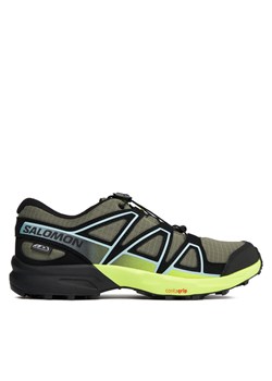 Buty do biegania Salomon Speedcross Climasalomon™ Waterproof L47278900 Zielony ze sklepu eobuwie.pl w kategorii Buty trekkingowe dziecięce - zdjęcie 182042774