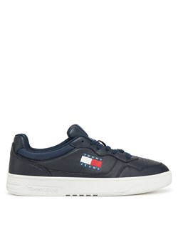 Sneakersy Tommy Jeans (New) Tjm Cupsole Leather Ess EM0EM01443 Granatowy ze sklepu eobuwie.pl w kategorii Buty sportowe męskie - zdjęcie 182042781