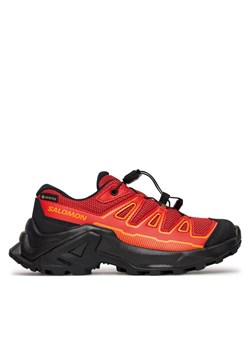 Trekkingi Salomon X Ultra Gore-Tex L47745800 Czerwony ze sklepu eobuwie.pl w kategorii Buty trekkingowe dziecięce - zdjęcie 182042811