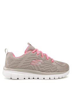 Sneakersy Skechers Get Connected 12615/GYCL Szary ze sklepu eobuwie.pl w kategorii Buty sportowe damskie - zdjęcie 182042831