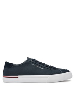 Tenisówki Tommy Hilfiger Core Corporate Vulc Canvas FM0FM05398 Granatowy ze sklepu eobuwie.pl w kategorii Trampki męskie - zdjęcie 182043482