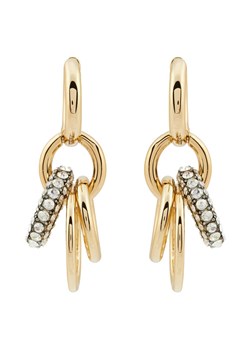 Kolczyki Tory Burch Miller Pave Interlocking Earring 160179 Złoty ze sklepu eobuwie.pl w kategorii Kolczyki - zdjęcie 182044000