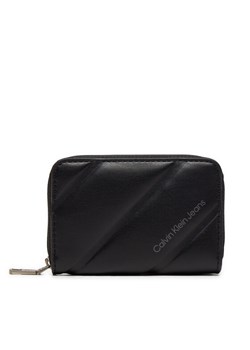 Mały Portfel Damski Calvin Klein Jeans K60K612256 Czarny ze sklepu eobuwie.pl w kategorii Portfele damskie - zdjęcie 182044544