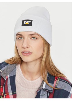 Czapka CATerpillar Label Cuff 1090026 Biały ze sklepu eobuwie.pl w kategorii Czapki zimowe męskie - zdjęcie 182044674