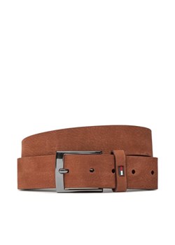 Pasek Męski Tommy Hilfiger Adan Nubuck 3.5 AM0AM12050 Brązowy ze sklepu eobuwie.pl w kategorii Paski męskie - zdjęcie 182045362