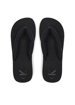 Japonki Calvin Klein Jeans Beach Sandal Flatform Ttxr Satin YW0YW01723 Czarny ze sklepu eobuwie.pl w kategorii Klapki damskie - zdjęcie 182046102