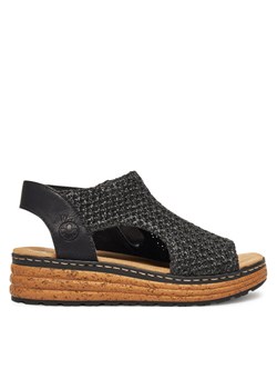 Sandały Rieker 62783-00 Czarny ze sklepu eobuwie.pl w kategorii Espadryle damskie - zdjęcie 182046603