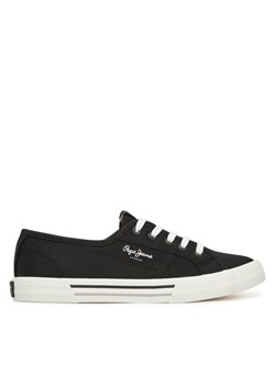 Tenisówki Pepe Jeans Brady Basic W PLS31287 Czarny ze sklepu eobuwie.pl w kategorii Trampki damskie - zdjęcie 182046850