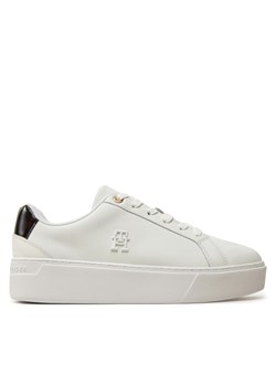 Sneakersy Tommy Hilfiger Th Platform Court Sneaker FW0FW08614 Biały ze sklepu eobuwie.pl w kategorii Buty sportowe damskie - zdjęcie 182047373