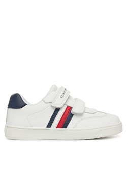 Sneakersy Tommy Hilfiger Stripes Low Cut Velcro Sneaker T1X9-33839-1355 S Biały ze sklepu eobuwie.pl w kategorii Buty sportowe dziecięce - zdjęcie 182047390