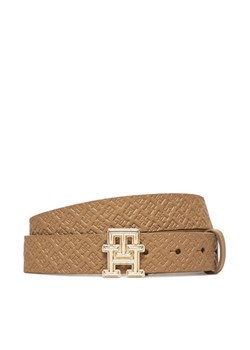 Pasek Damski Tommy Hilfiger Th Monogram 3.0 Mono AW0AW17354 Brązowy ze sklepu eobuwie.pl w kategorii Paski damskie - zdjęcie 182047672