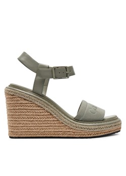 Espadryle Calvin Klein Wedge Sandal 70 He HW0HW02050 Szary ze sklepu eobuwie.pl w kategorii Espadryle damskie - zdjęcie 182049240