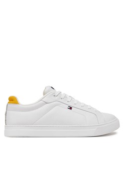 Sneakersy Tommy Hilfiger Icon Court Pinperf Lth FM0FM05483 Biały ze sklepu eobuwie.pl w kategorii Buty sportowe męskie - zdjęcie 182049241