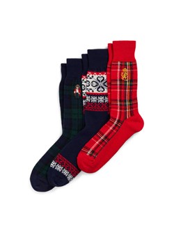Zestaw 3 par wysokich skarpet męskich Polo Ralph Lauren 449958866001 Kolorowy ze sklepu eobuwie.pl w kategorii Skarpetki męskie - zdjęcie 182049353