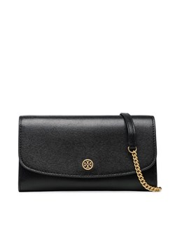 Torebka Tory Burch Robinson Chain Wallet 137152 Czarny ze sklepu eobuwie.pl w kategorii Kopertówki - zdjęcie 182049402