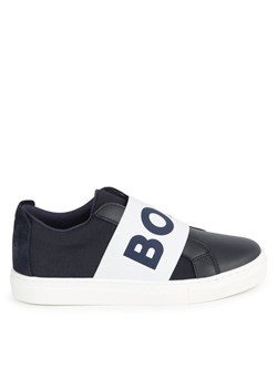 Sneakersy Boss J50863 M Granatowy - id: 0000303865382 - marki BOSS HUGO BOSS - 182050191 Sneakersy Boss J50863 M Granatowy ze sklepu eobuwie.pl w kategorii Trampki dziecięce - zdjęcie 182050191