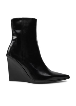 Botki Calvin Klein Wedge Ankle Boot 90 HW0HW02256 Czarny ze sklepu eobuwie.pl w kategorii Botki - zdjęcie 182051191