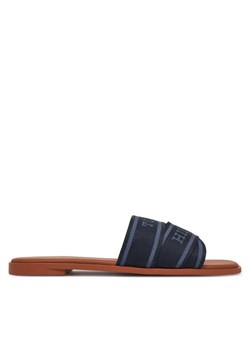 Klapki Tommy Hilfiger Webbing Mule FW0FW08421 Granatowy ze sklepu eobuwie.pl w kategorii Klapki damskie - zdjęcie 182051334