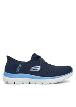 Sneakersy Skechers Summits-New Daily 150263/NVBL Granatowy ze sklepu eobuwie.pl w kategorii Buty sportowe damskie - zdjęcie 182051353