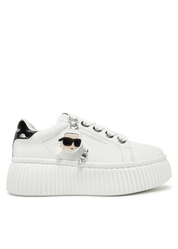 Sneakersy KARL LAGERFELD Kreeper Lo KL42376T Biały ze sklepu eobuwie.pl w kategorii Buty sportowe damskie - zdjęcie 182051624