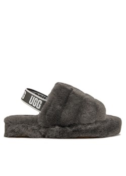 Kapcie Ugg K Fluff Yeah Slide 1098494K Szary ze sklepu eobuwie.pl w kategorii Kapcie dziecięce - zdjęcie 182051731