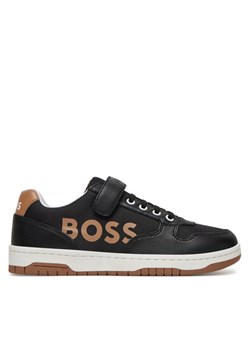 Sneakersy BOSS J51644 S Czarny - id: 0000304696114 - marki BOSS HUGO BOSS - 182052570 Sneakersy BOSS J51644 S Czarny ze sklepu eobuwie.pl w kategorii Buty sportowe dziecięce - zdjęcie 182052570