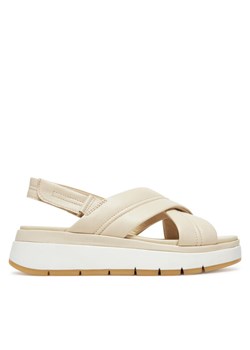 Sandały Clarks Tuscan Cross 26181470 Écru ze sklepu eobuwie.pl w kategorii Sandały damskie - zdjęcie 182052631