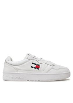 Sneakersy Tommy Jeans Tjm Cupsole Leather Ess EM0EM01443 Biały ze sklepu eobuwie.pl w kategorii Buty sportowe męskie - zdjęcie 182053041