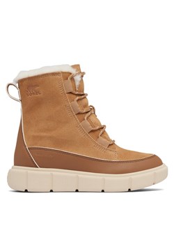 Śniegowce Sorel Youth Explorer III Lace Wp 2088511253 Brązowy ze sklepu eobuwie.pl w kategorii Buty zimowe dziecięce - zdjęcie 182053370