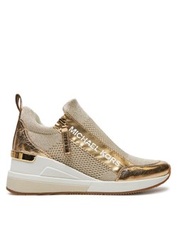 Sneakersy MICHAEL Michael Kors Willis Wedge Trainer 43R5WIFS3D Złoty ze sklepu eobuwie.pl w kategorii Buty sportowe damskie - zdjęcie 182054300