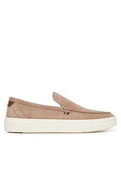 Półbuty Tommy Hilfiger Modern Light Hybrid Suede Loafer FM0FM05354 Brązowy ze sklepu eobuwie.pl w kategorii Półbuty męskie - zdjęcie 182054661