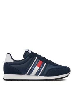 Sneakersy Tommy Jeans Tjm Runner Casual Ess EM0EM01351 Granatowy ze sklepu eobuwie.pl w kategorii Buty sportowe męskie - zdjęcie 182054862