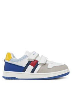 Sneakersy Tommy Hilfiger Flag Low Cut Velcro Sneaker T1X9-33844-1269 S Biały ze sklepu eobuwie.pl w kategorii Buty sportowe dziecięce - zdjęcie 182054973