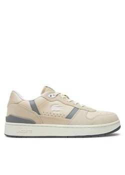 Sneakersy Lacoste T-Clip 7-48SMA0032 Beżowy ze sklepu eobuwie.pl w kategorii Buty sportowe męskie - zdjęcie 182055693