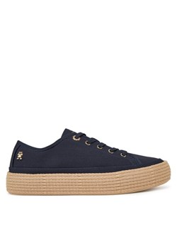 Espadryle Tommy Hilfiger Vulc Espadrille Sneaker FW0FW08404 Granatowy ze sklepu eobuwie.pl w kategorii Espadryle damskie - zdjęcie 182055811